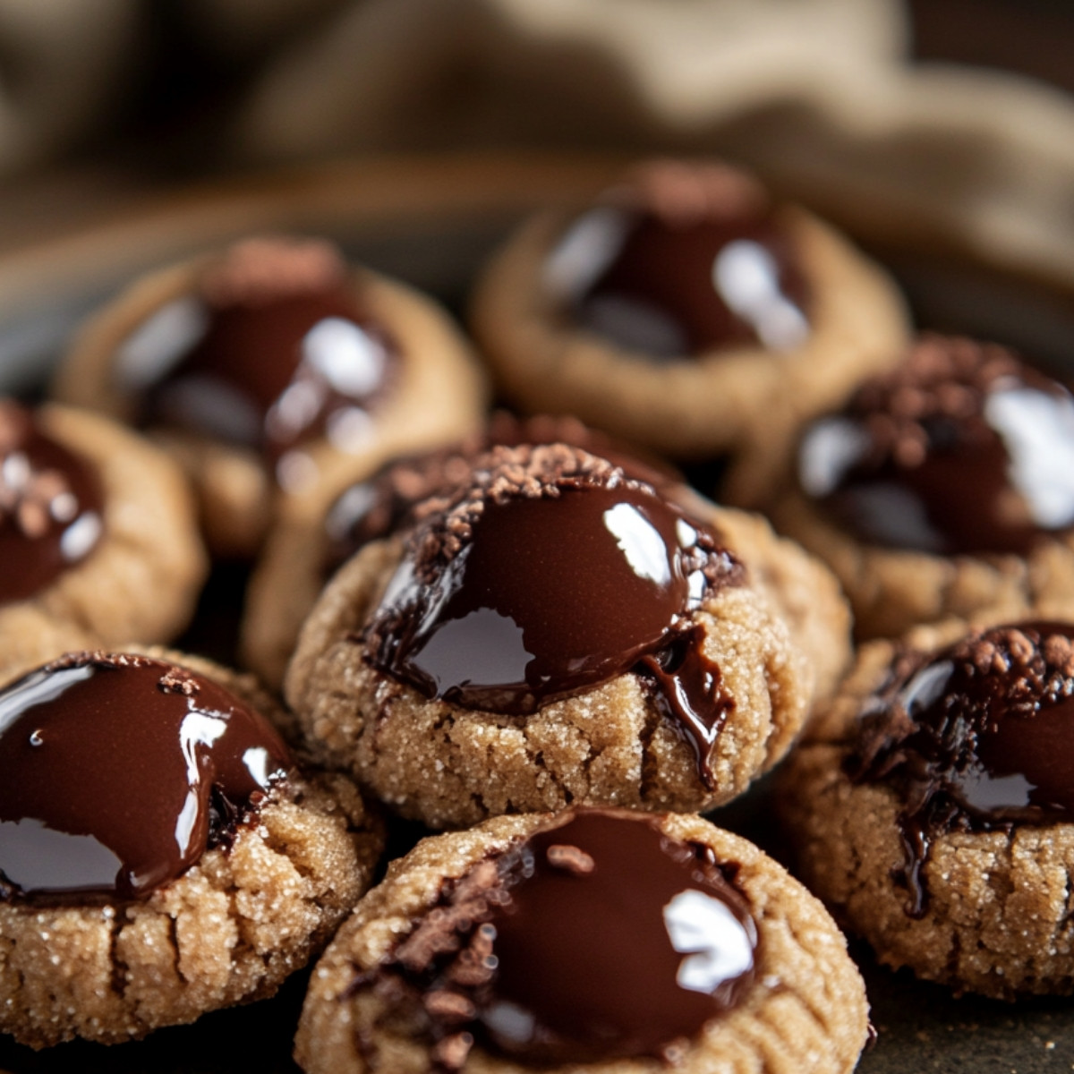 Chocolate Thumbprint Cookies