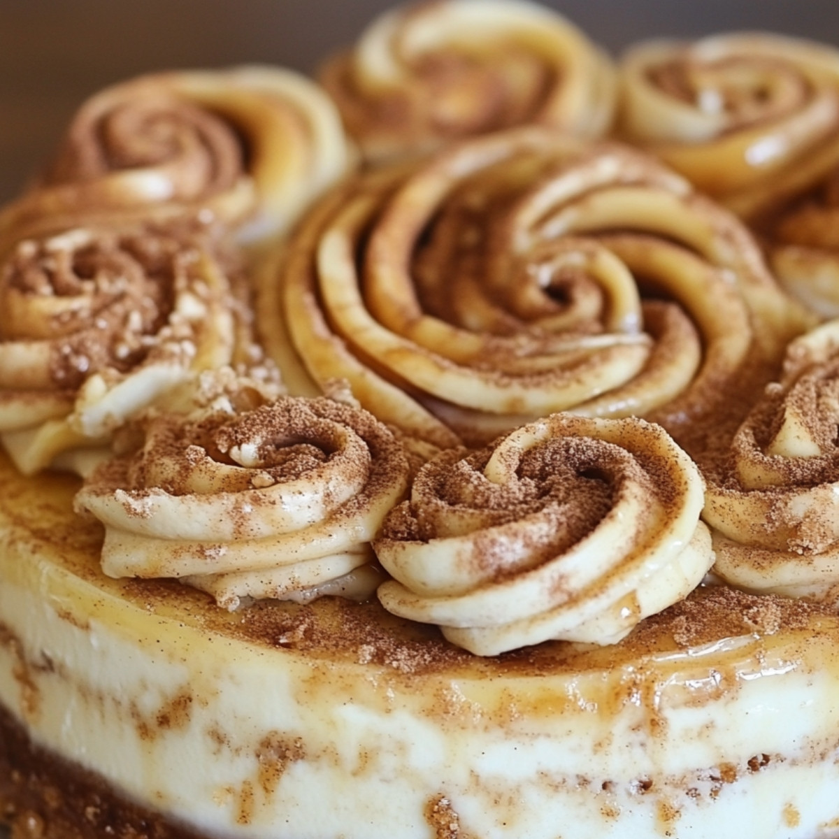 Cinnamon Roll Honeybun Cheesecake