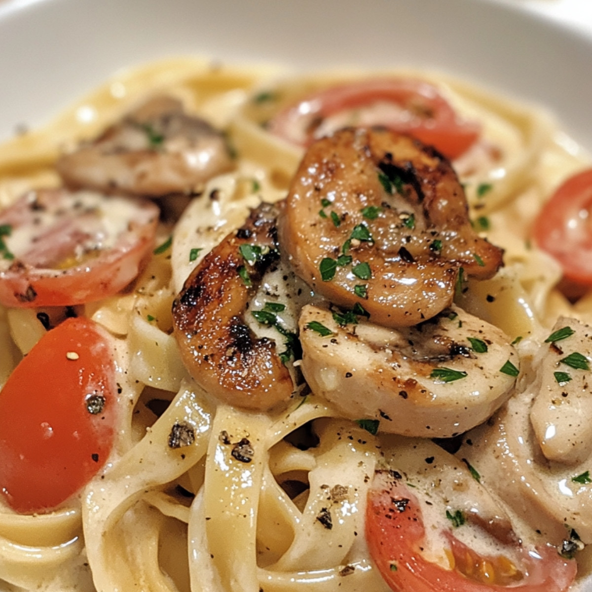 Creamy Chicken Fettuccine Alfredo