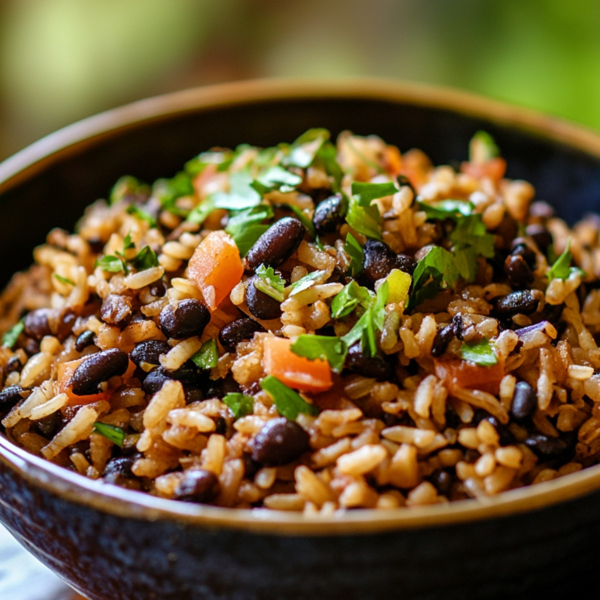 Cuban Black Bean Rice Dish