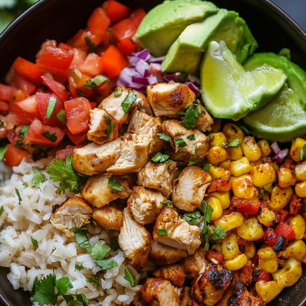 One-Pan Chicken Burrito Bowl