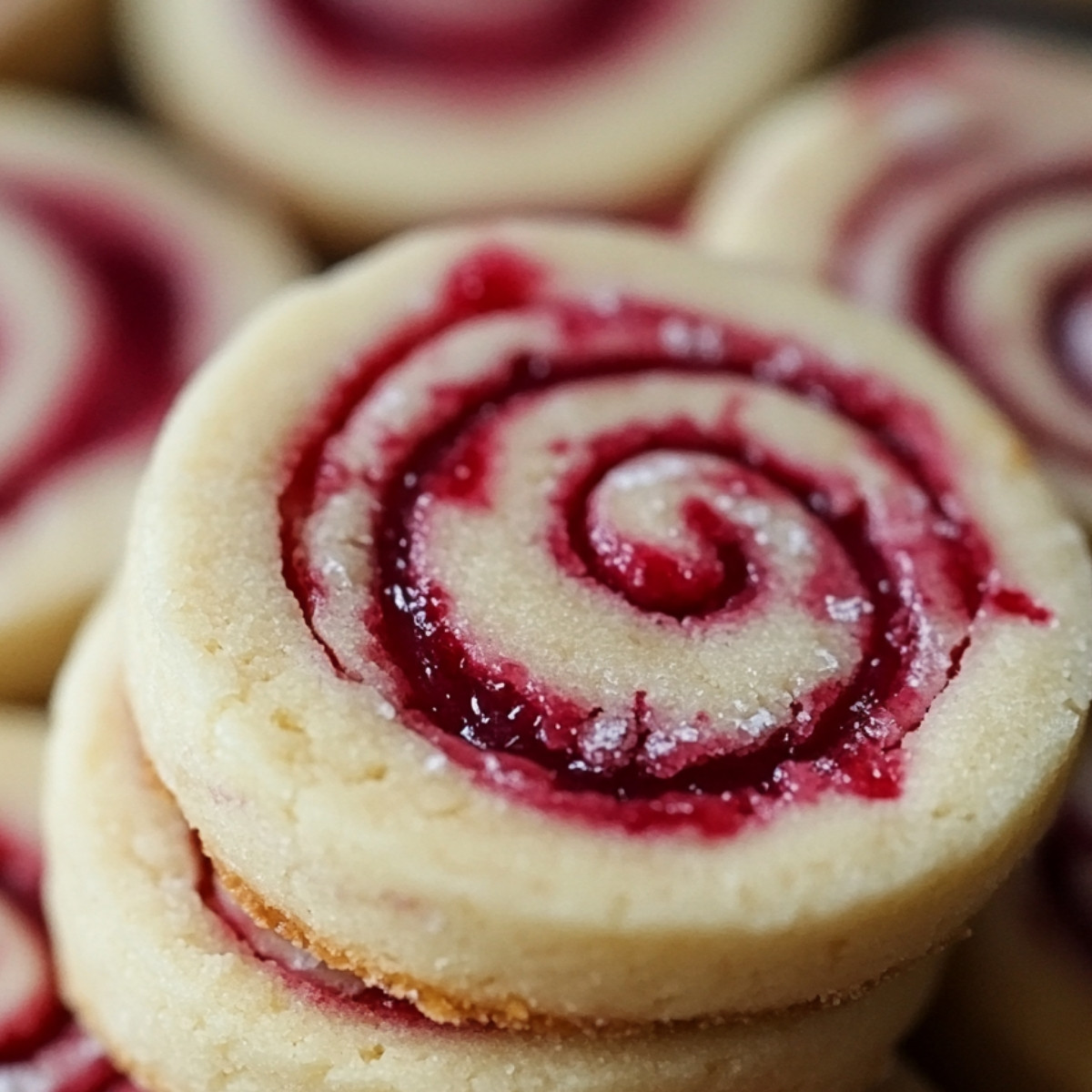 Raspberry Swirl Shortbread Cookies