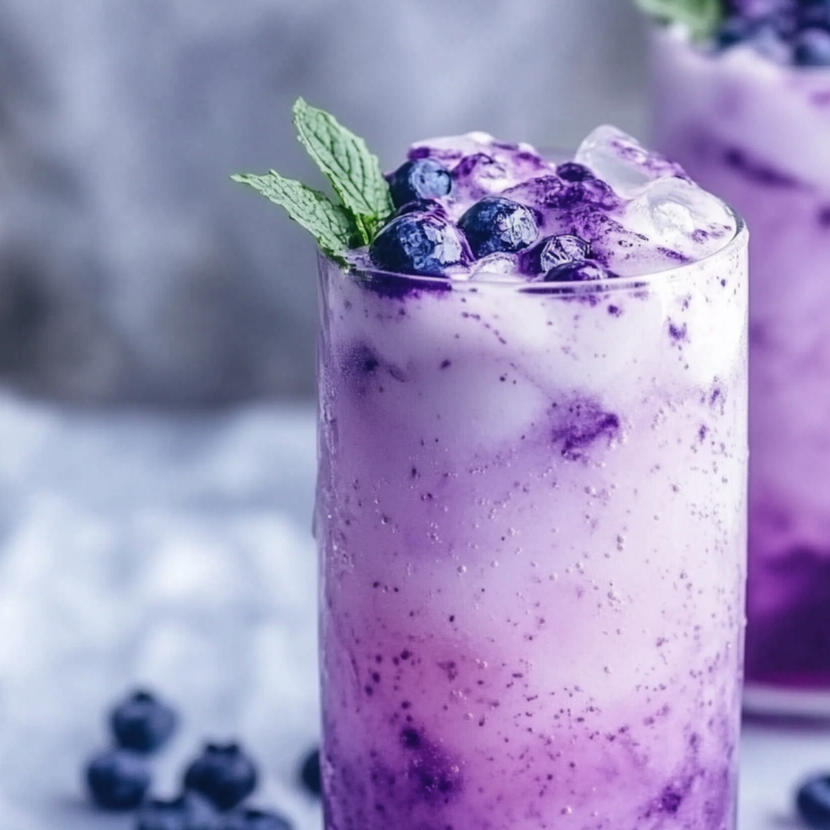 Sugar-Free Blueberry Italian Cream Soda