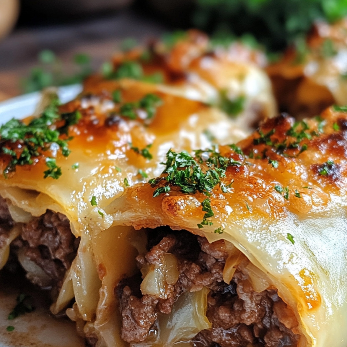 Beef and Cabbage Stuffed Rolls