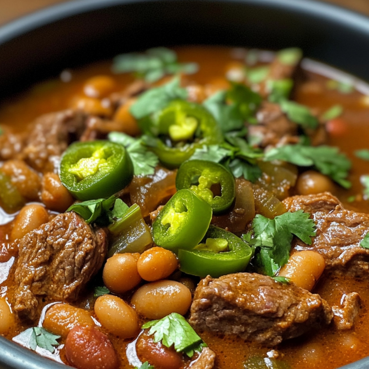 Beef, Bean, and Jalapeño Chili