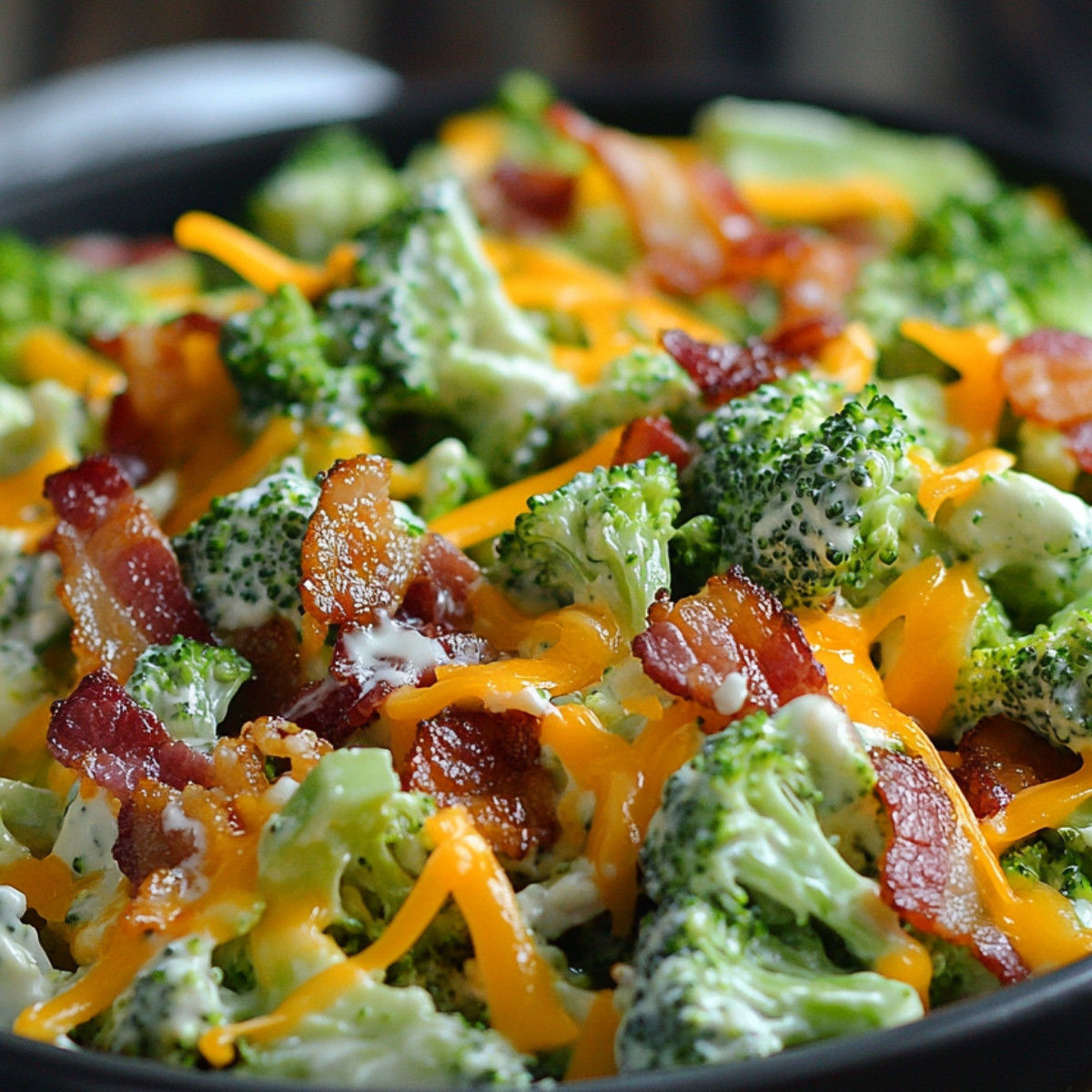 Broccoli Bacon Cheddar Salad Recipe