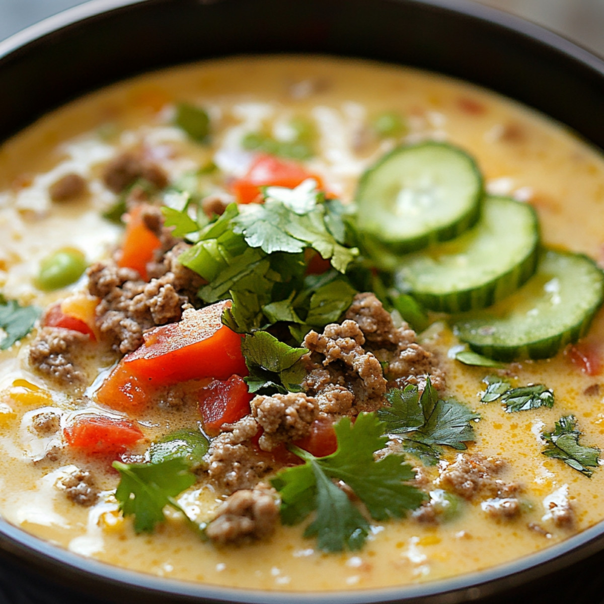 Cheeseburger Soup Delight