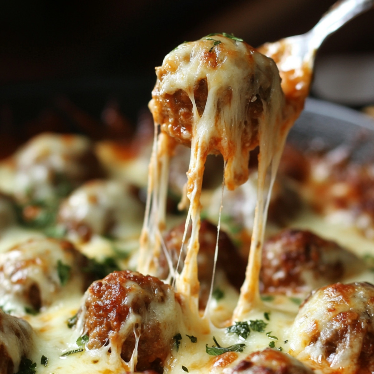 Cheesy Meatball Casserole