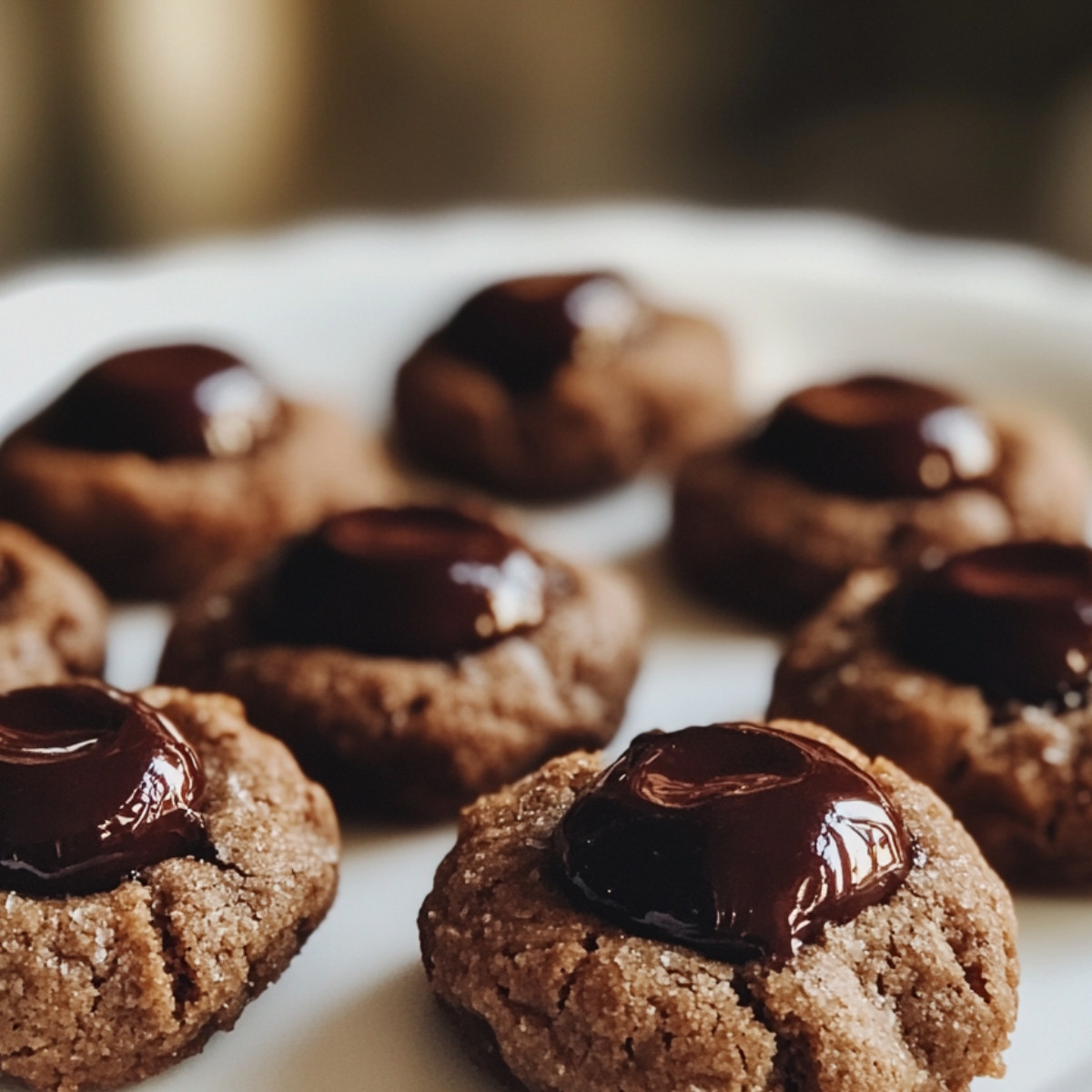 Chocolate Thumbprint Cookies