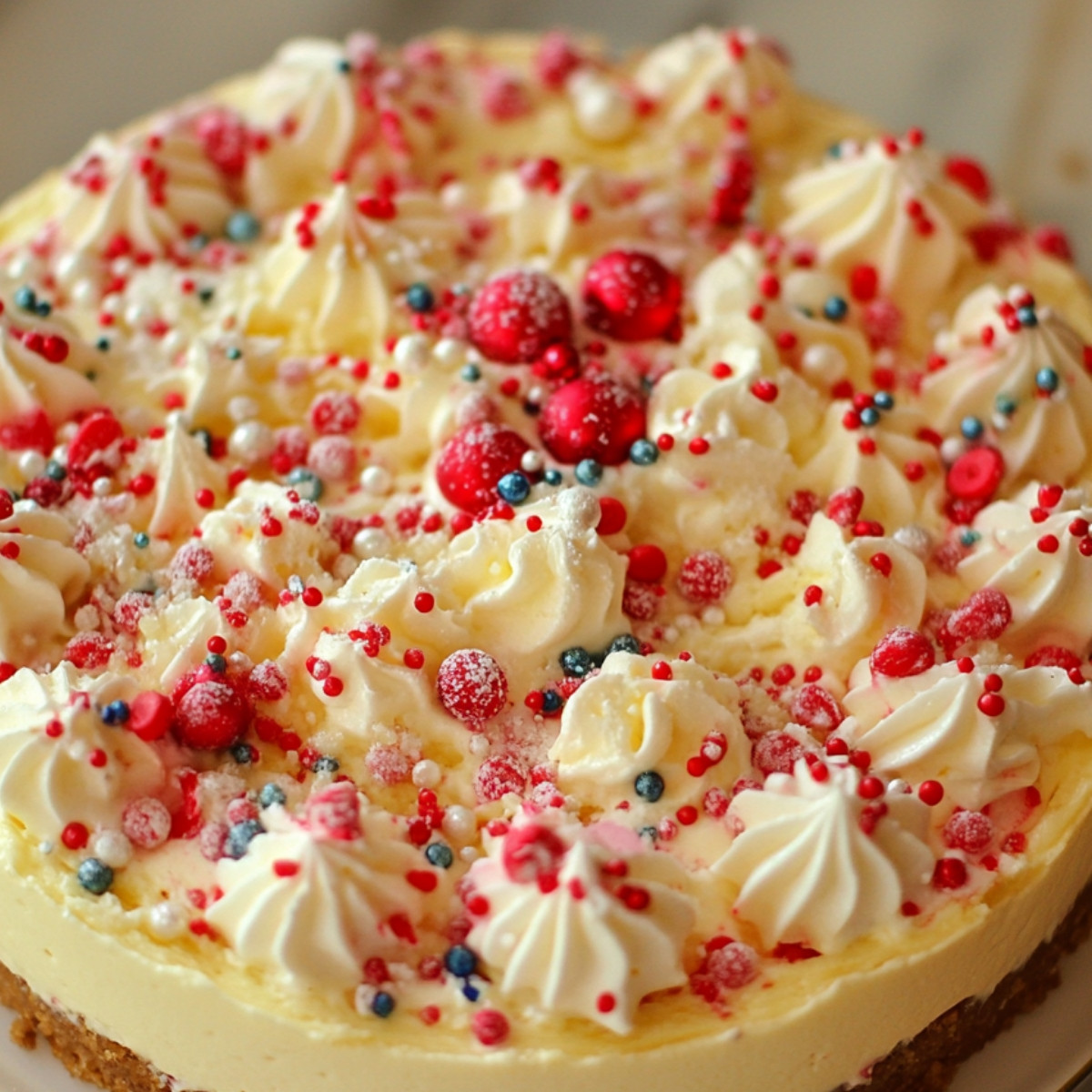 Christmas Sugar Cookie Cheesecake