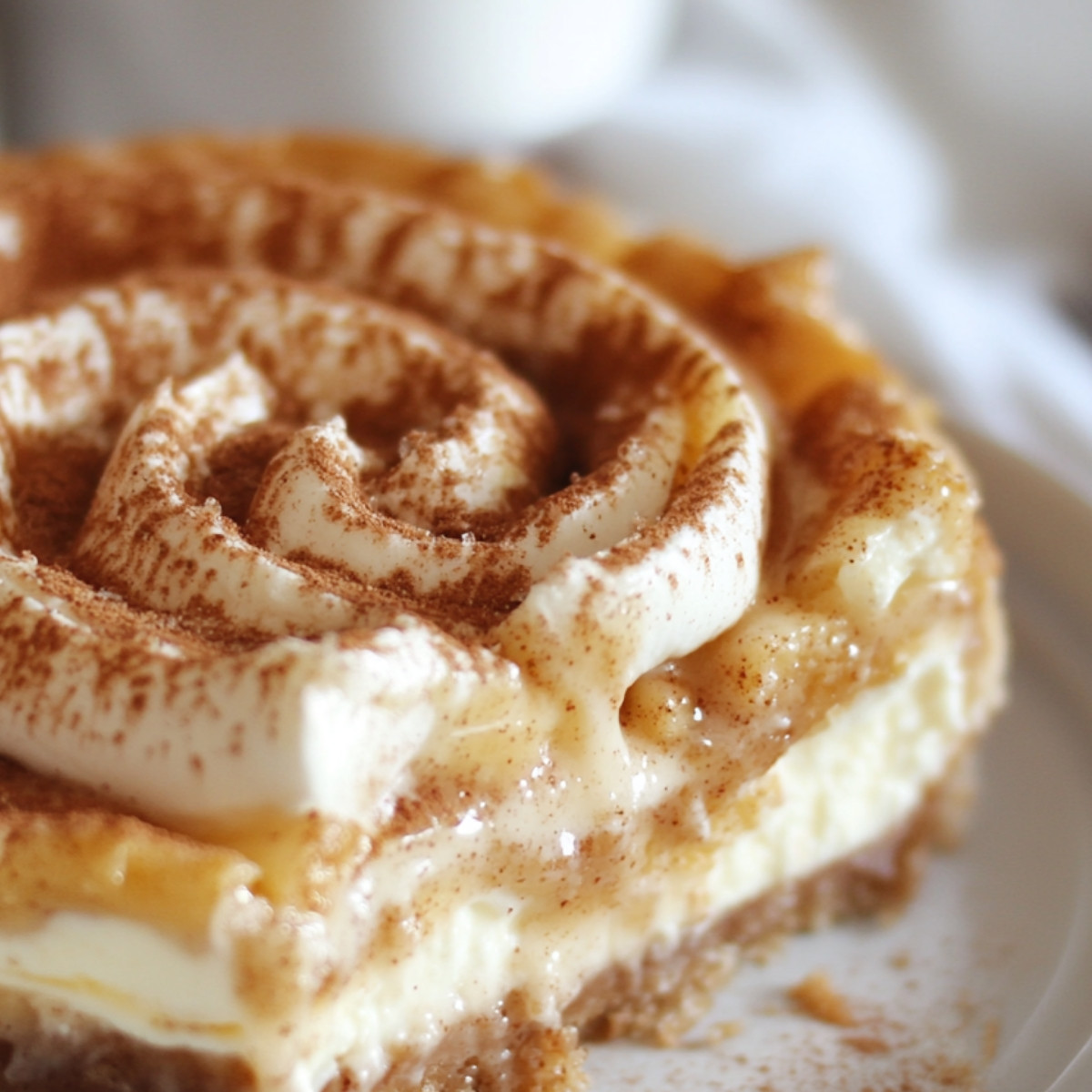 Cinnamon Roll Honeybun Cheesecake