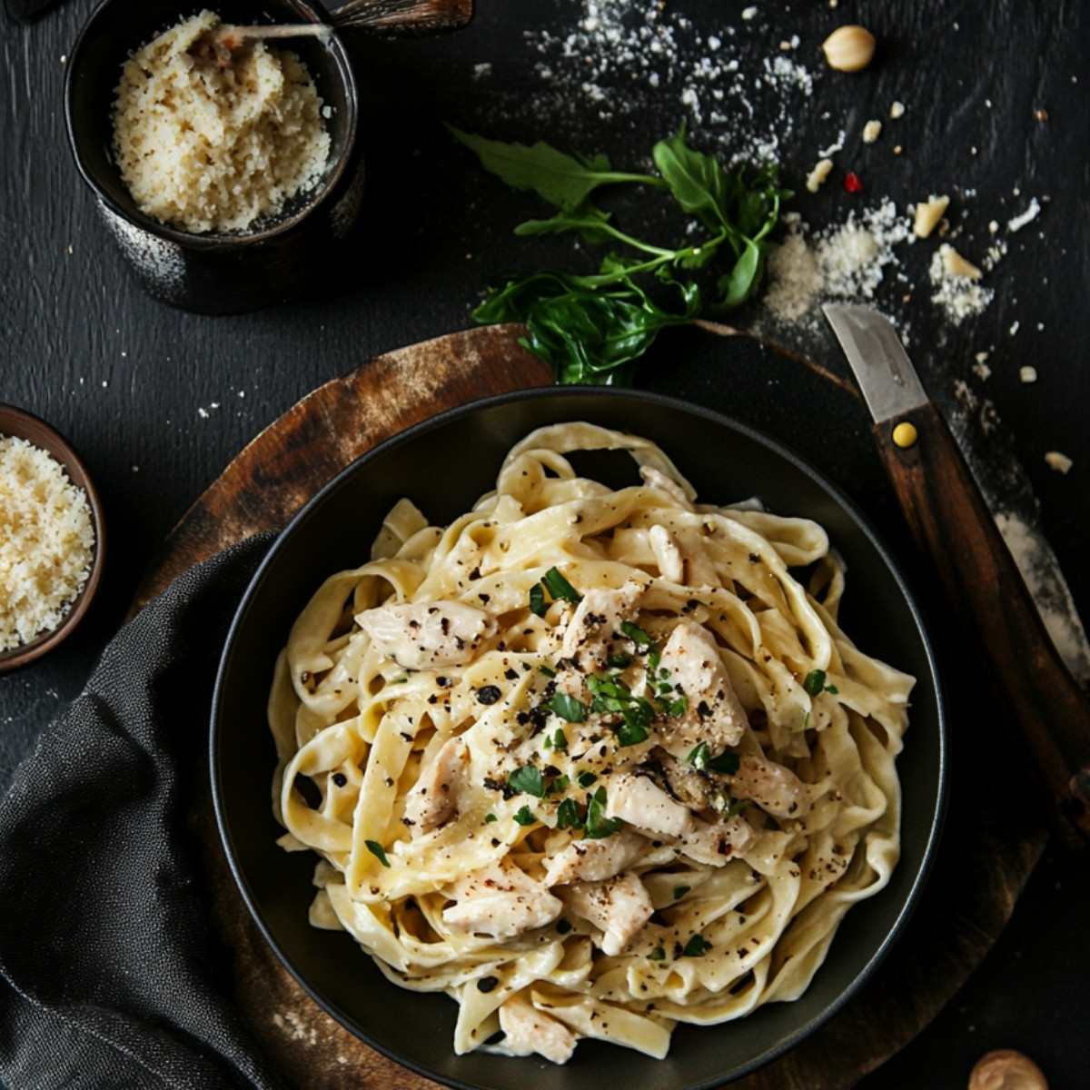 Creamy Chicken Fettuccine Alfredo