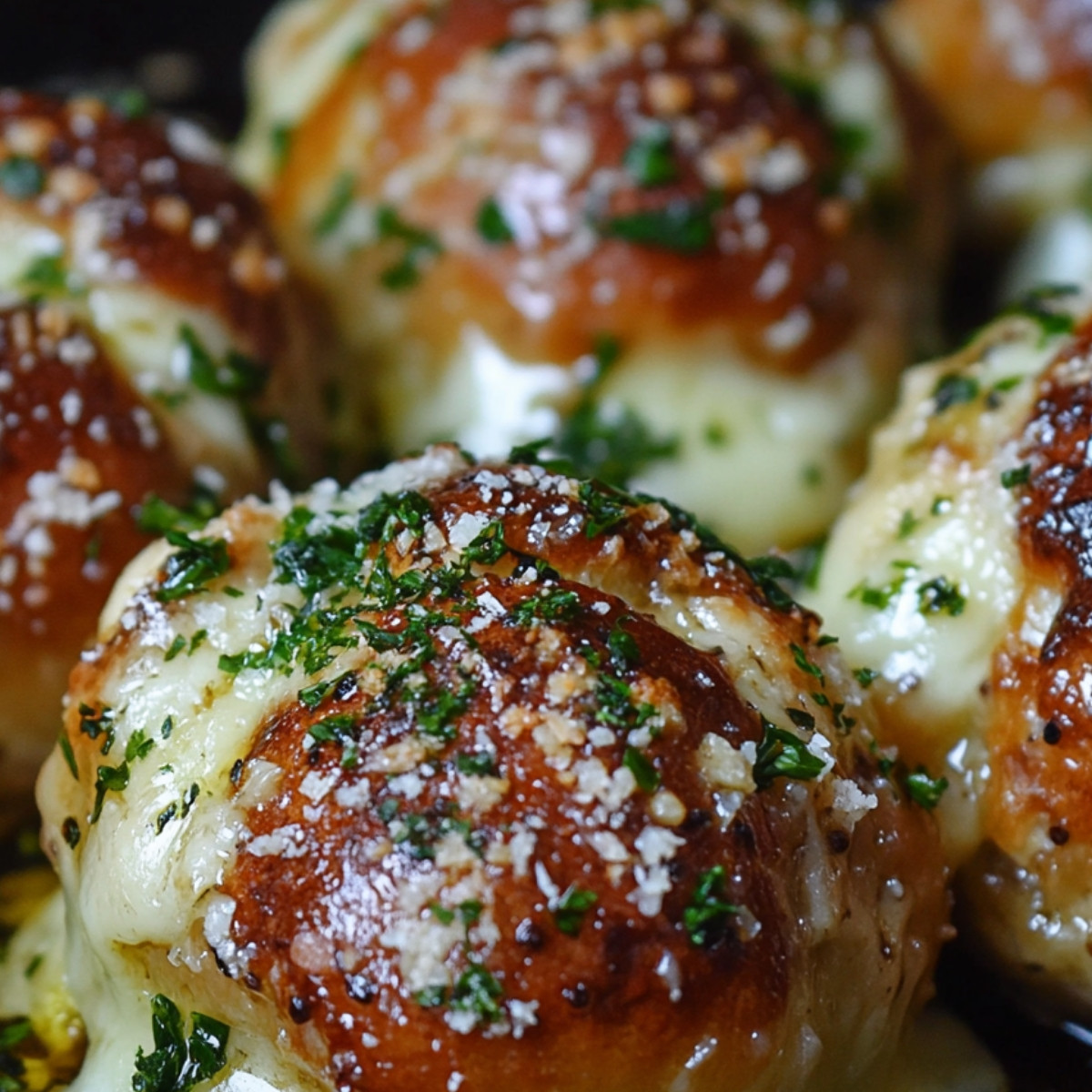 Garlic Parmesan Cheeseburger Bombs