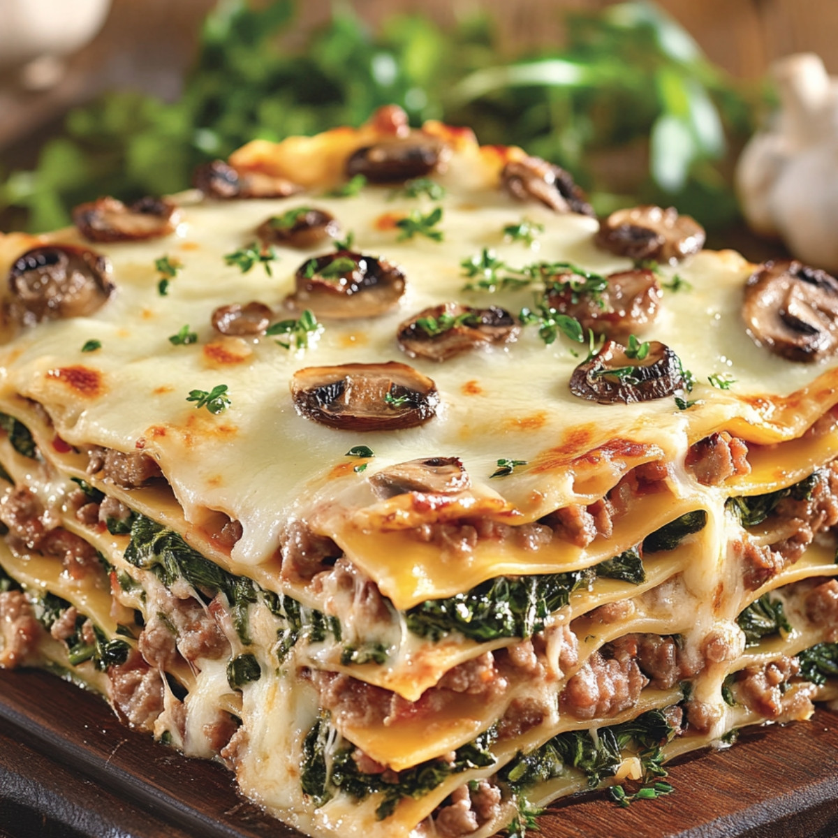 Spinach Mushroom Lasagna