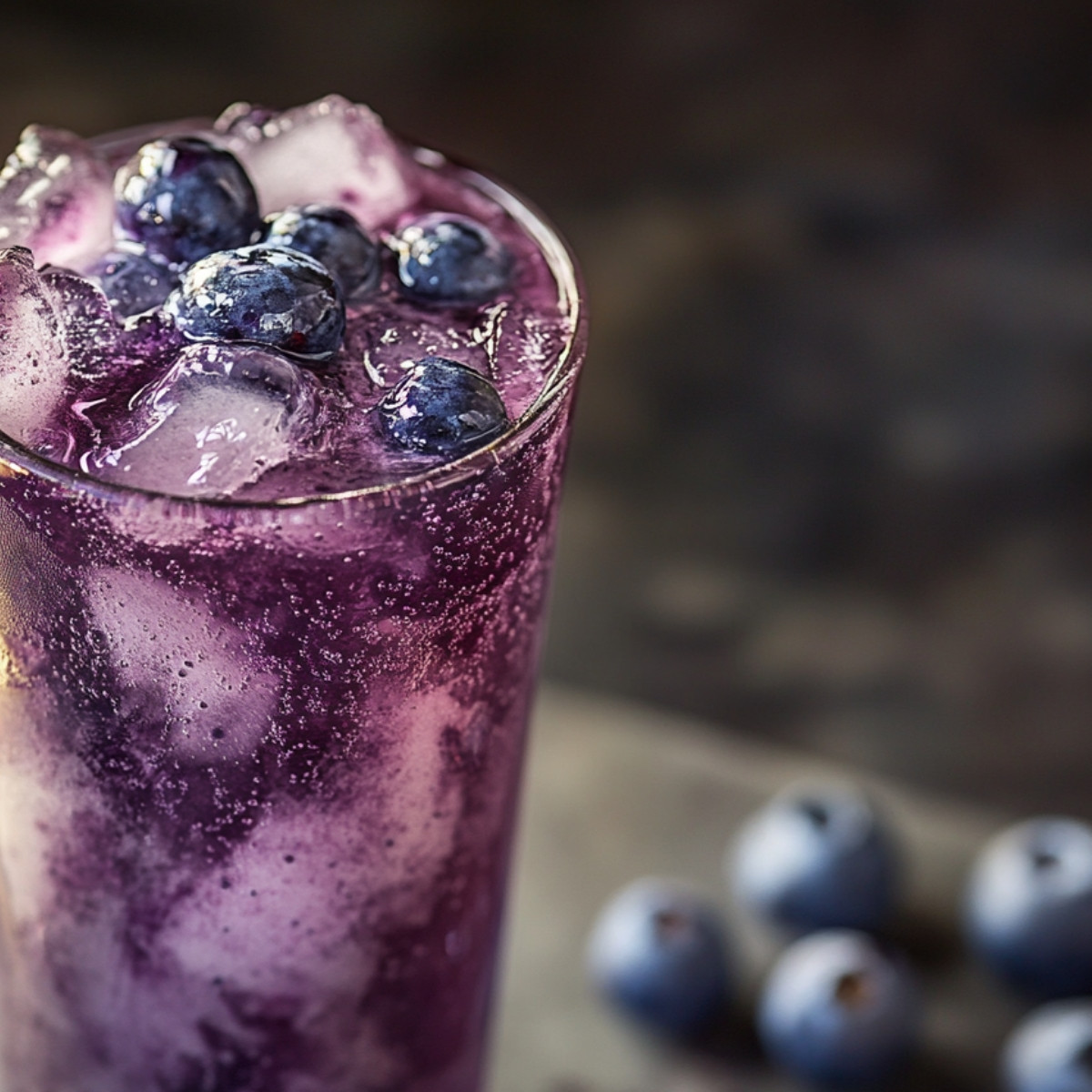 Sugar-Free Blueberry Italian Cream Soda