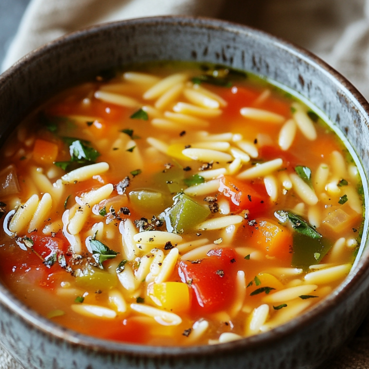 Veggie Orzo Soup