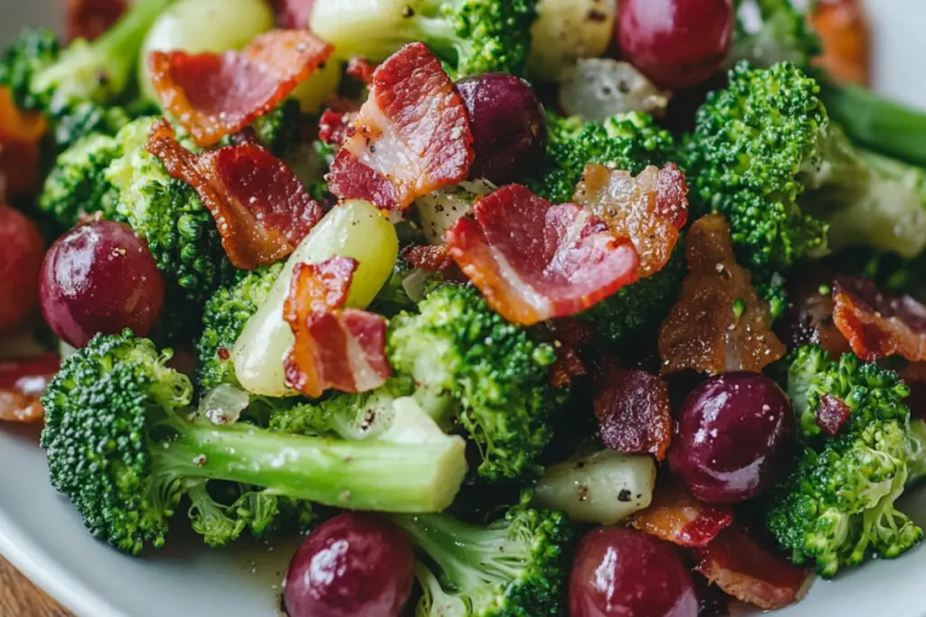 Broccoli Salad with Grapes & Bacon