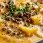 Cheesy Hamburger Potato Soup