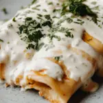 Chicken Enchiladas with Sour Cream White Sauce