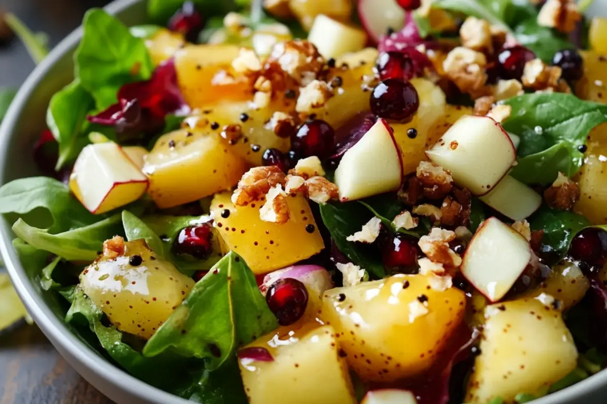 Christmas Salad with Honey Mustard Dressing