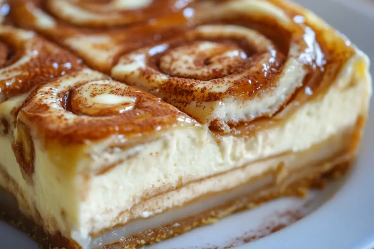 Cinnamon Roll Honeybun Cheesecake