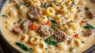 Creamy Parmesan Italian Sausage Soup