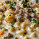 Creamy Parmesan Sausage Ditalini Soup