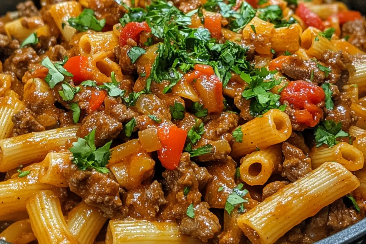 One-Pot Beef Taco Pasta