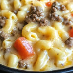 One-Pot Cheesy Cheeseburger Macaroni Soup