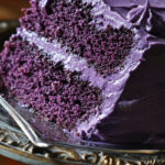 Purple Velvet Cake with Frosting