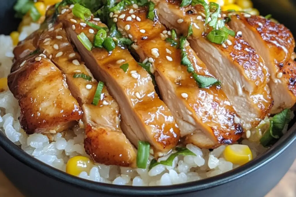 Street Corn Chicken Rice Bowl