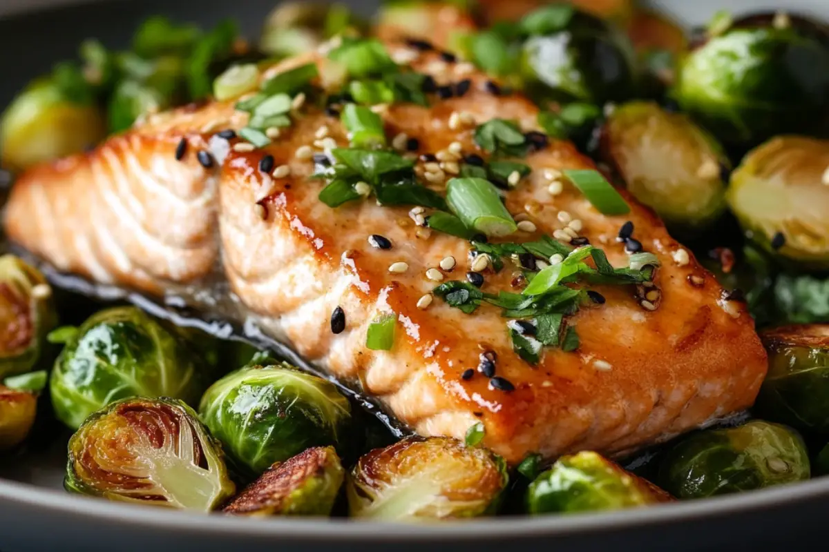 Teriyaki Salmon with Brussels Sprouts