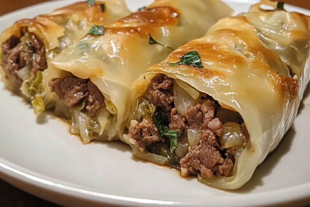 Beef and Cabbage Stuffed Rolls