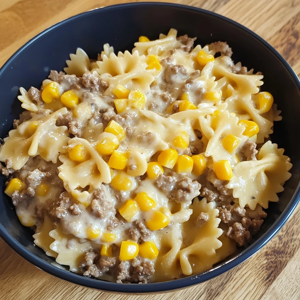 Ultimate Creamy Ranch Beef and Corn Bowties