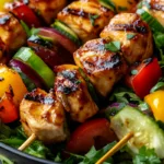 BBQ Chicken Skewer Salad