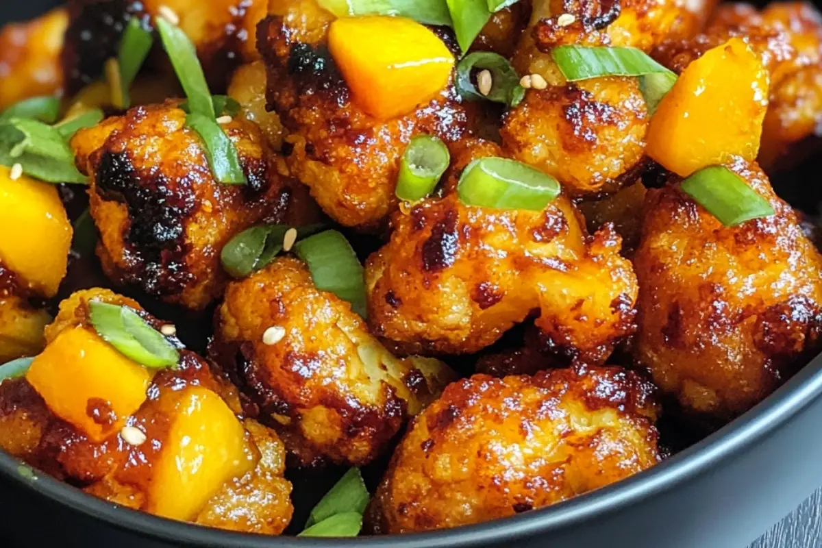 Baked Mango Tamarind Cauliflower Wings