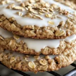 Brown Butter Iced Oatmeal Cookies