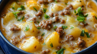 Cheesy Hamburger Potato Soup
