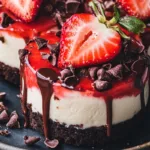 Chocolate Covered Strawberry Cheesecakes