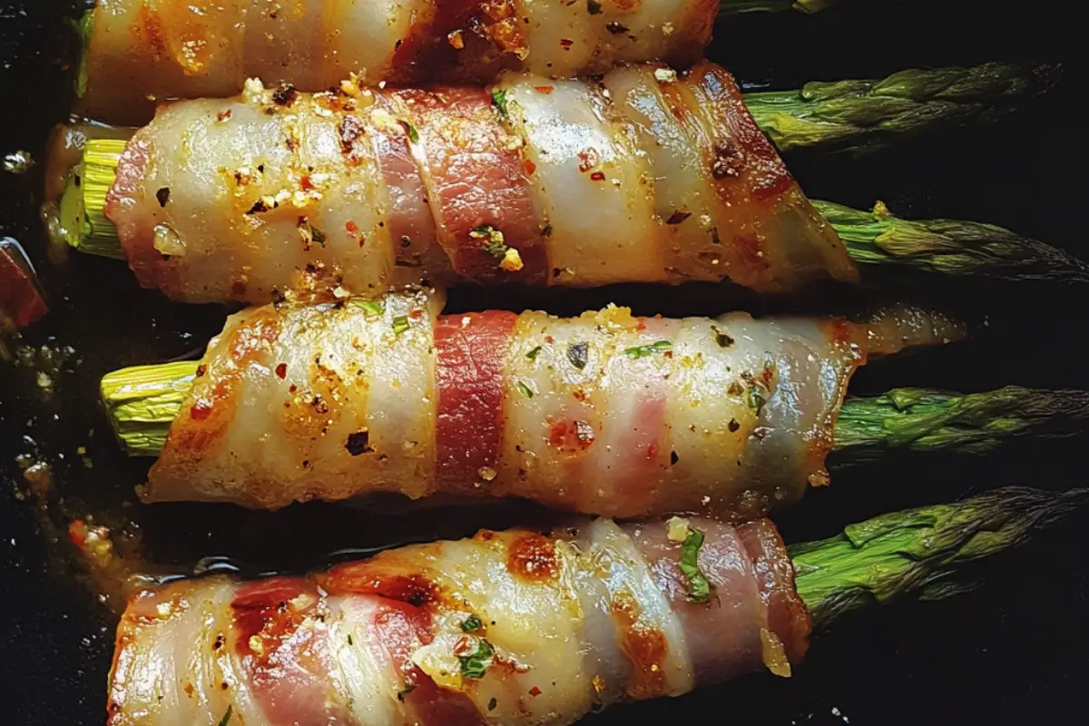 Garlic Bacon Wrapped Asparagus