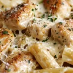 Garlic Butter Chicken with Rigatoni and Parmesan