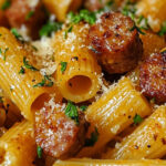 Garlic Butter Sausage Bites Pasta