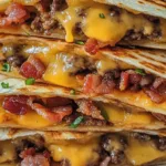 Maple Bacon Cheeseburger Bomb Quesadillas