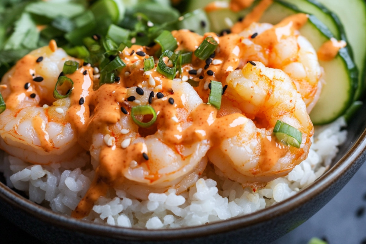 Shrimp Rice Bowls with Spicy Mayo