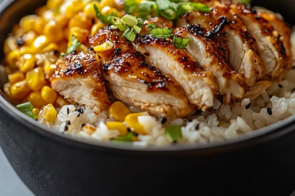 Street Corn Chicken Rice Bowl