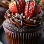 Chocolate Covered Strawberry Cupcakes