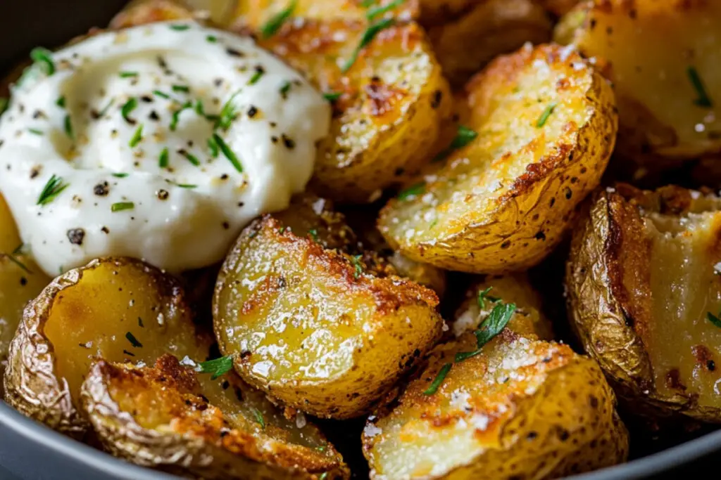 Crispy Smashed Potatoes with Aioli