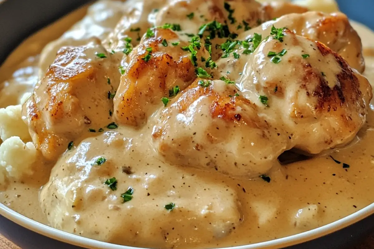 Delicious Creamy Smothered Chicken