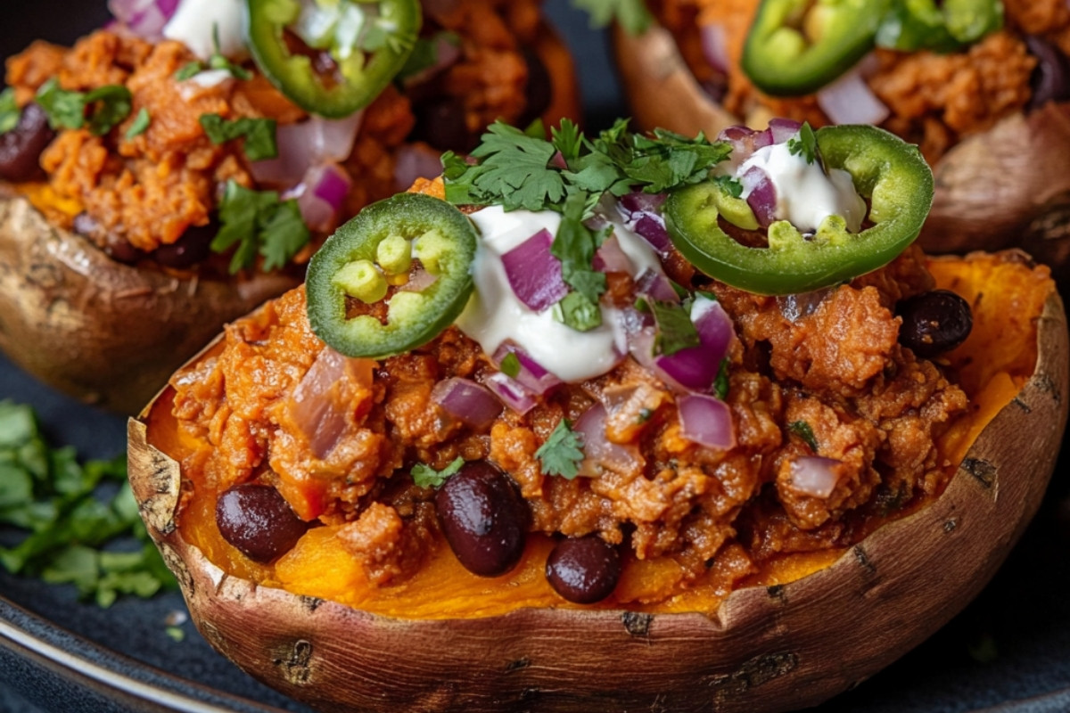 Easy Taco Stuffed Sweet Potatoes