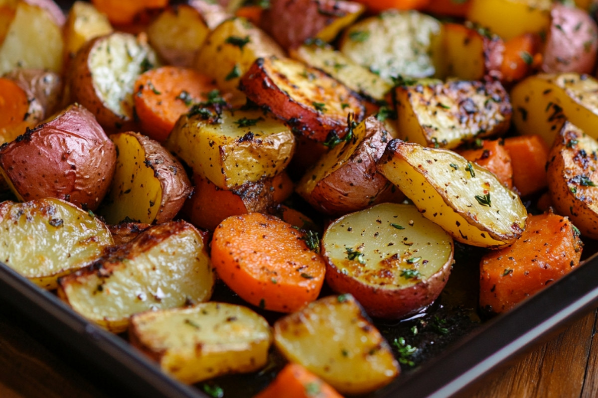 Roasted Vegetables with Potatoes, Carrots, and Zucchini